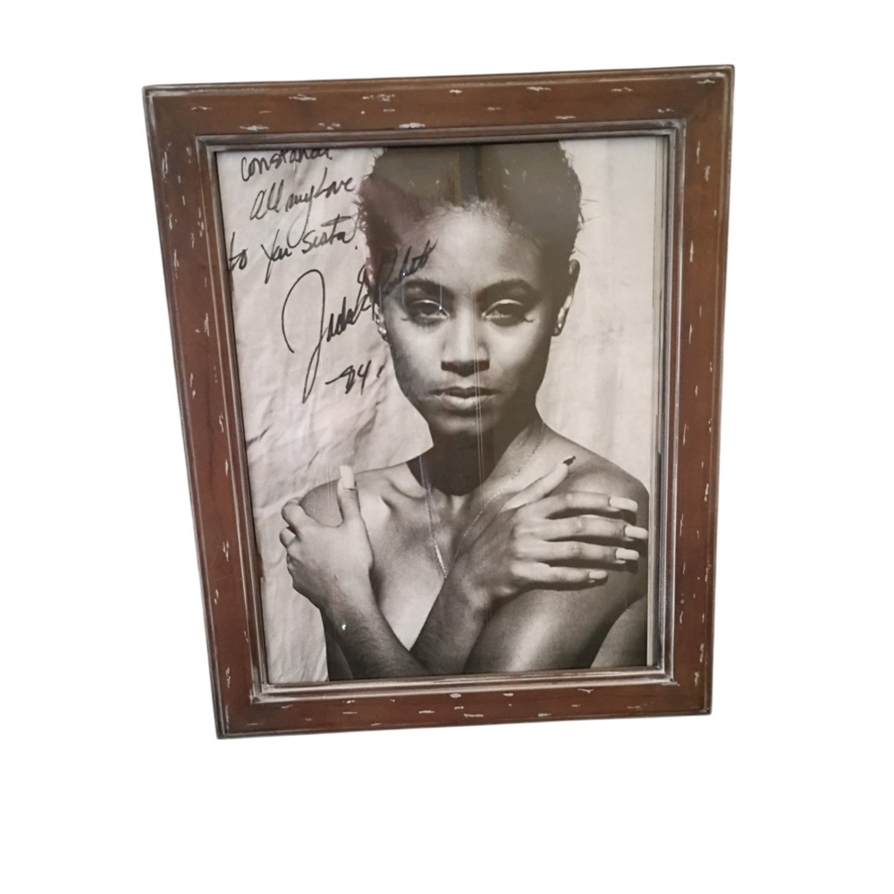 Jada Pinkett Smith Signed 1994 Vintage Autographed Photo Framed 13x17 Portrait